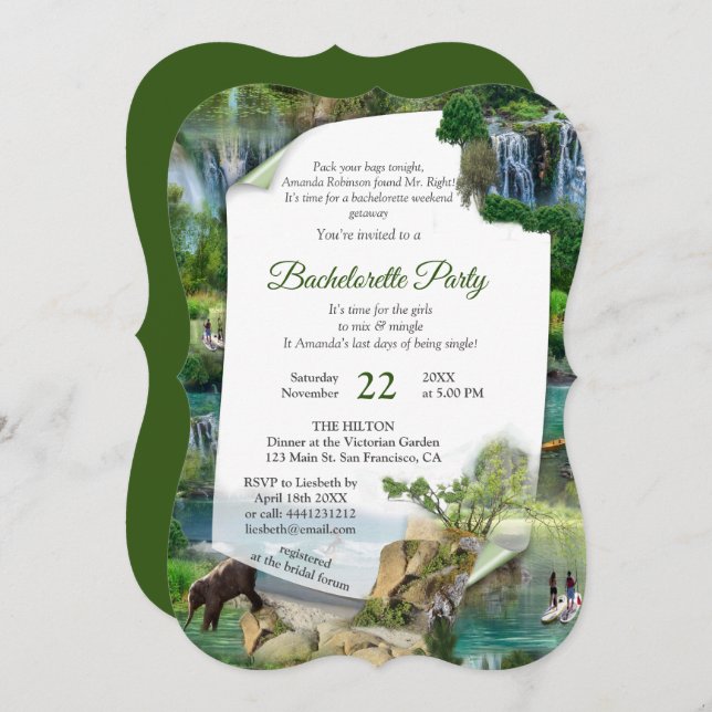 World Oceans & Rivers, Lakes & Sport Activities Invitation (Front/Back)