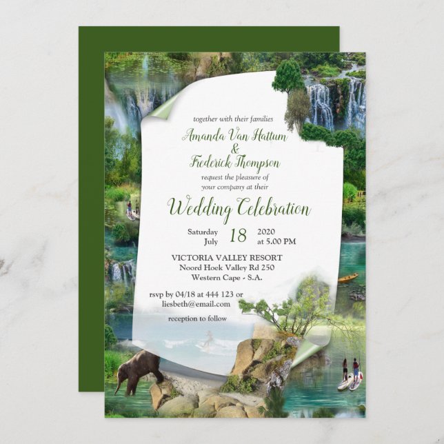 World Oceans & Rivers, Lakes & Sport Activities Invitation (Front/Back)