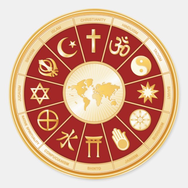 world of Faith Classic Round Sticker (Front)