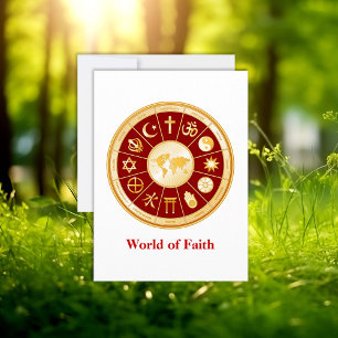 World of Faith Flat Greeting Card