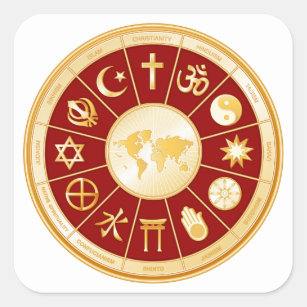 World of Faith Square Sticker