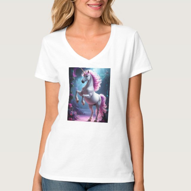 World of Fantasy Creatures: Unicorns Galore  T-Shirt (Front)