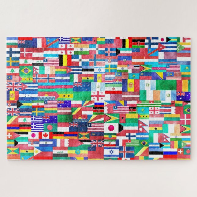 World Of Flags Jigsaw Puzzle (Horizontal)