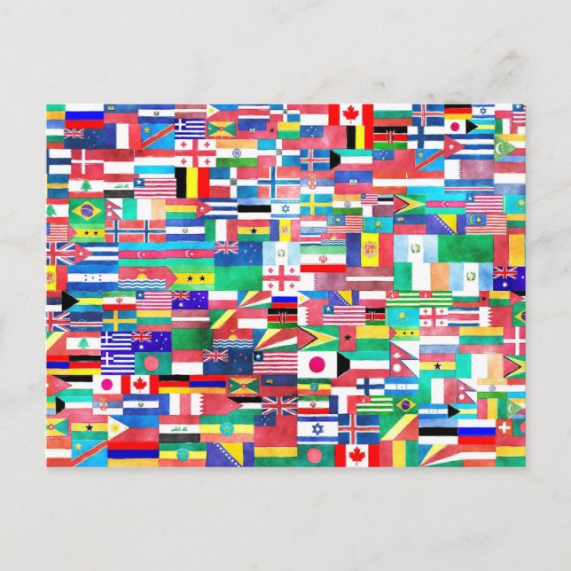 World Of Flags Postcard (Front)