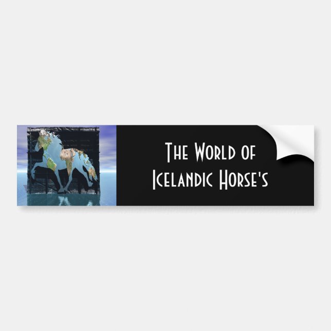 World of Icelandic Horses Bumper Sticker (Front)