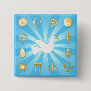 World of Peace 15 Cm Square Badge