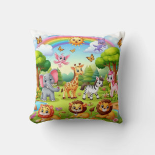 World of Wonder: Wild Animals Throw Pillow
