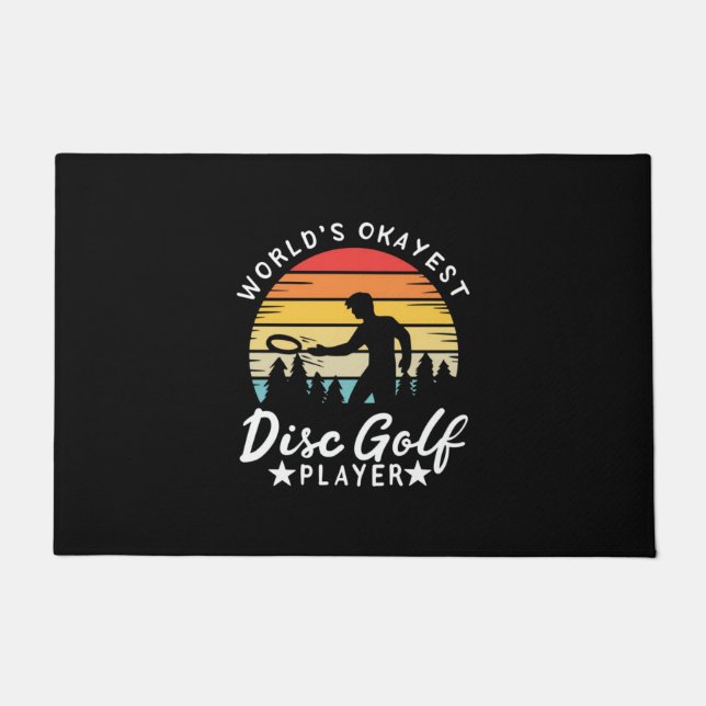 World Okayest Disc Golf Player Doormat (Front)