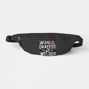 World Okayest Welder Retro Distressed Welder  Bum Bags