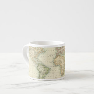 World On Mercator's Projection Espresso Cup