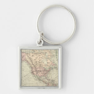 World on Mercator's Projection Key Ring