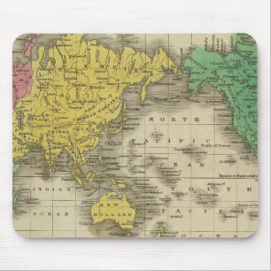 World On Mercator's Projection Mouse Pad