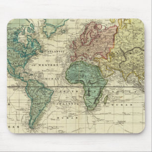 World on Mercators Projection Mouse Pad