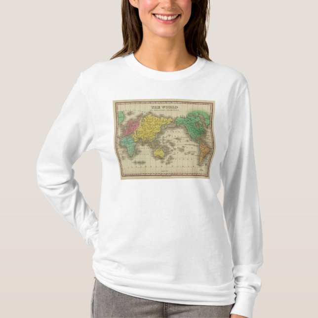World On Mercator's Projection T-Shirt (Front)