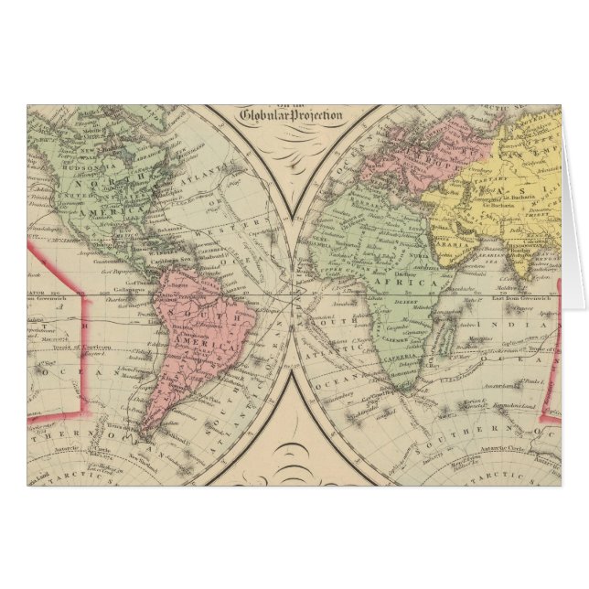 World on the Globular Projection (Front Horizontal)