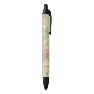 World on the Globular Projection Black Ink Pen