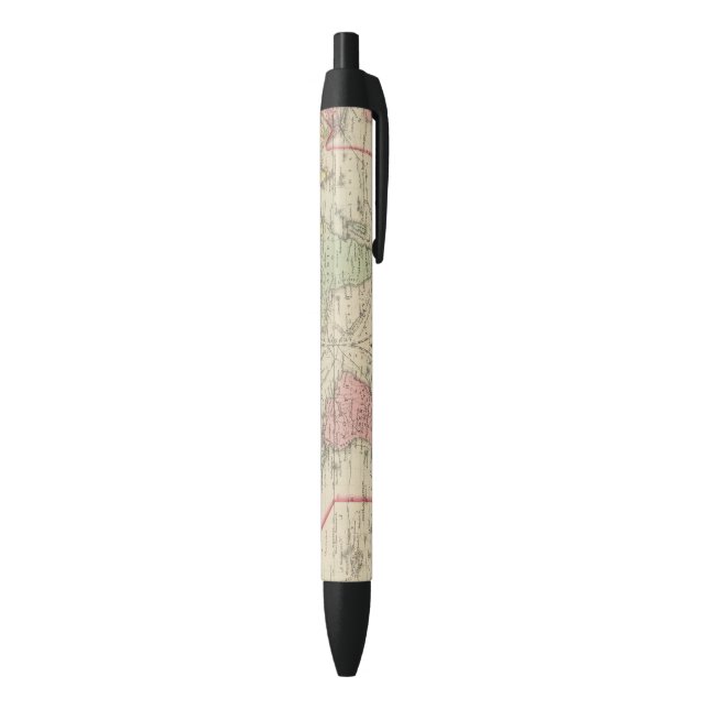 World on the Globular Projection Black Ink Pen (Bottom (Vertical))