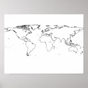 World Ourline Map Poster