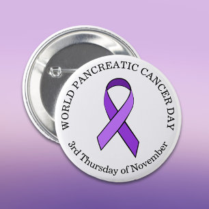 World Pancreatic Cancer Day November 6 Cm Round Badge