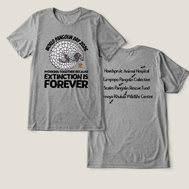World Pangolin Day 2026 Unisex T-Shirt Tri-Blend Shirt (Design Front & Back)