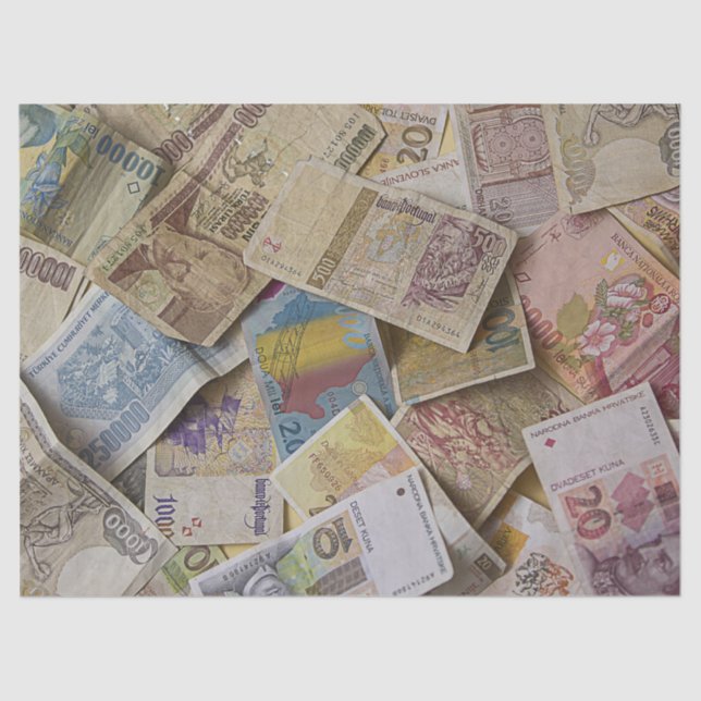 world paper money tissue paper (Front)