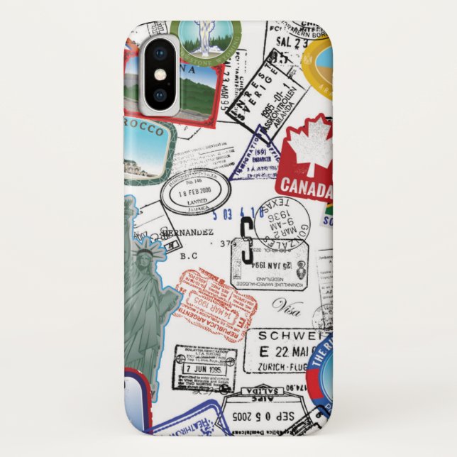 World Passport Pattern Case-Mate iPhone Case (Back)