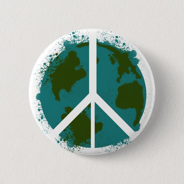 World Peace 6 Cm Round Badge (Front)