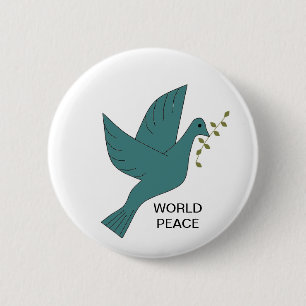 WORLD PEACE 6 CM ROUND BADGE