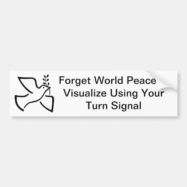 World Peace Bumper Sticker (Front)
