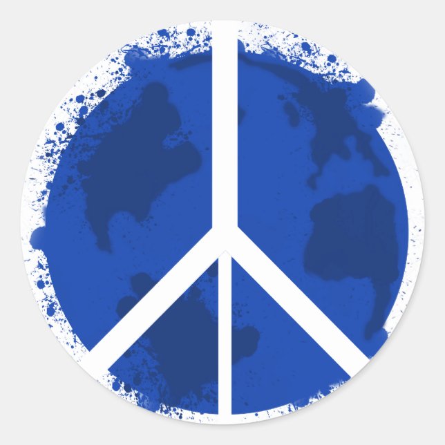 World Peace Classic Round Sticker (Front)