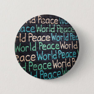 World Peace Colorful Love Peaceful 6 Cm Round Badge