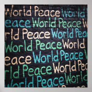 World Peace Colorful Love Peaceful Poster