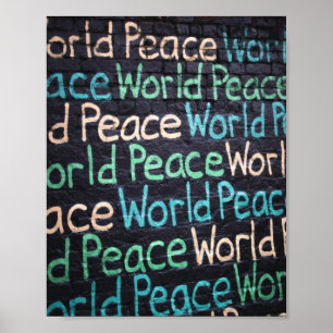 World Peace Colorful Love Peaceful Poster