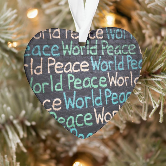 World Peace Colourful Love Peaceful Ornament (Tree)