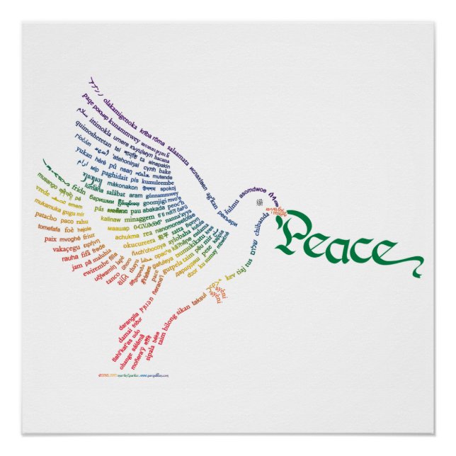 World Peace Dove Poster (Front)