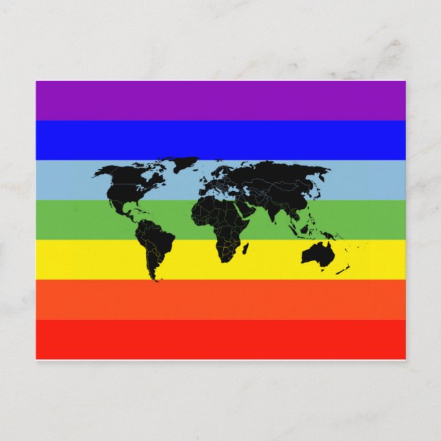 World Peace Flag Postcard (Front)