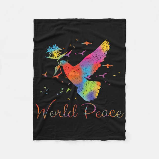 World Peace  Fleece Blanket (Front)