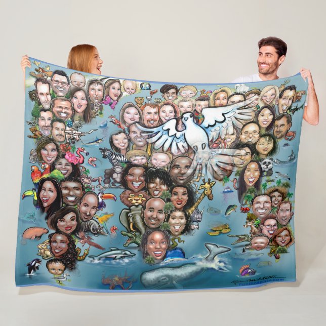 World Peace Fleece Blanket (In Situ)