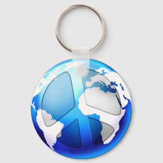 WORLD PEACE GLOBE KEY RING