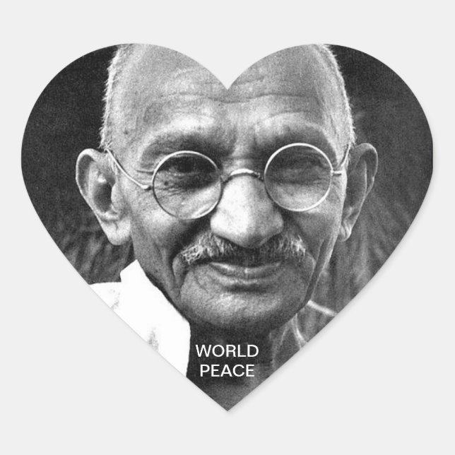 WORLD PEACE HEART STICKER (Front)