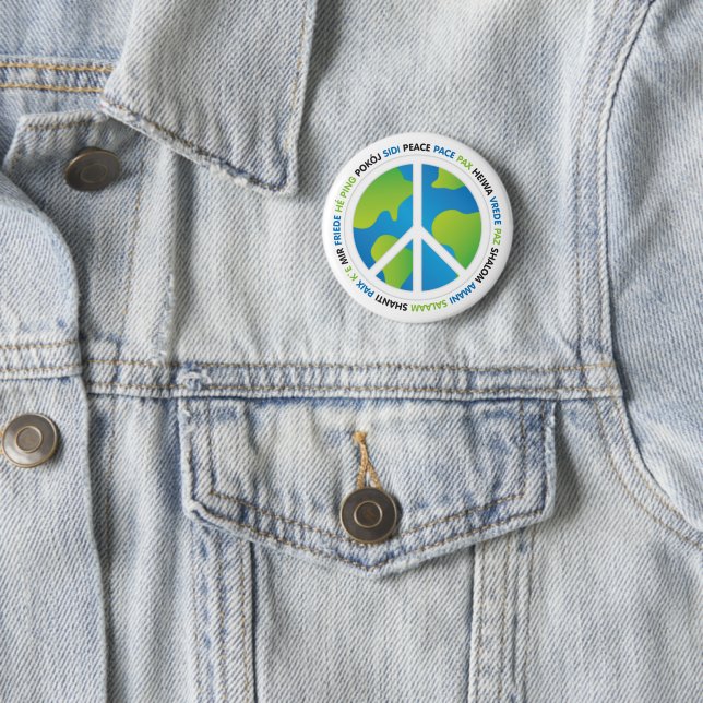 World Peace Languages 6 Cm Round Badge (In Situ)