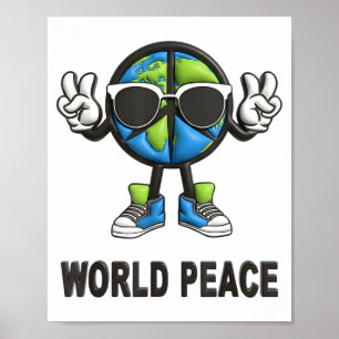 World Peace On Earth Shirt Global Love Peace Sign 