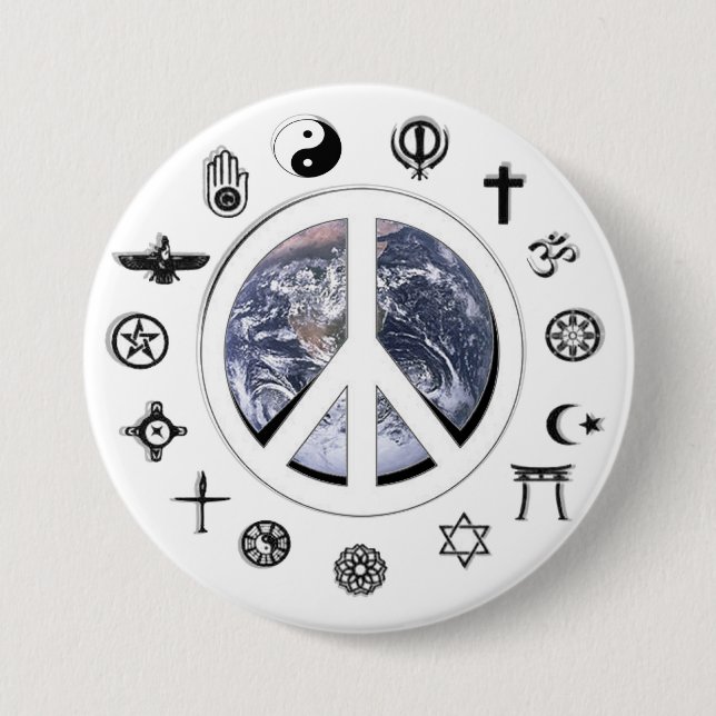 World Peace - Peace on Earth 7.5 Cm Round Badge (Front)