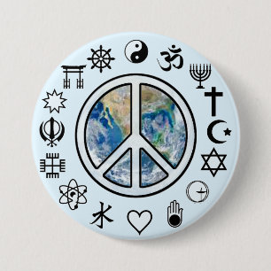 World Peace - Peace on Earth 7.5 Cm Round Badge