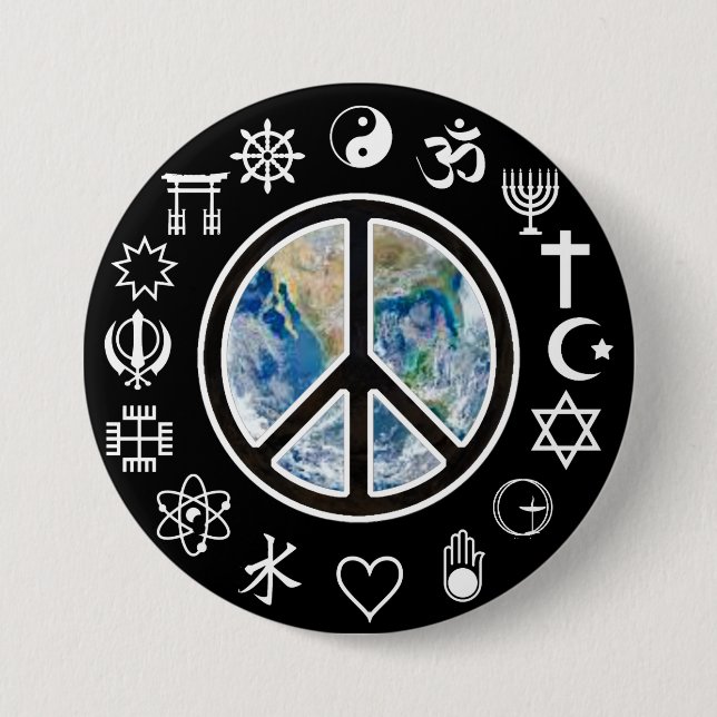 World Peace - Peace on Earth 7.5 Cm Round Badge (Front)