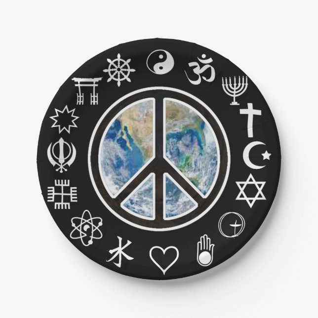 World Peace - Peace on Earth Paper Plate (Front)