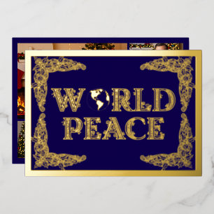 World Peace, Planet Earth, in Purple, Gold