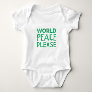 World Peace Please Baby Bodysuit