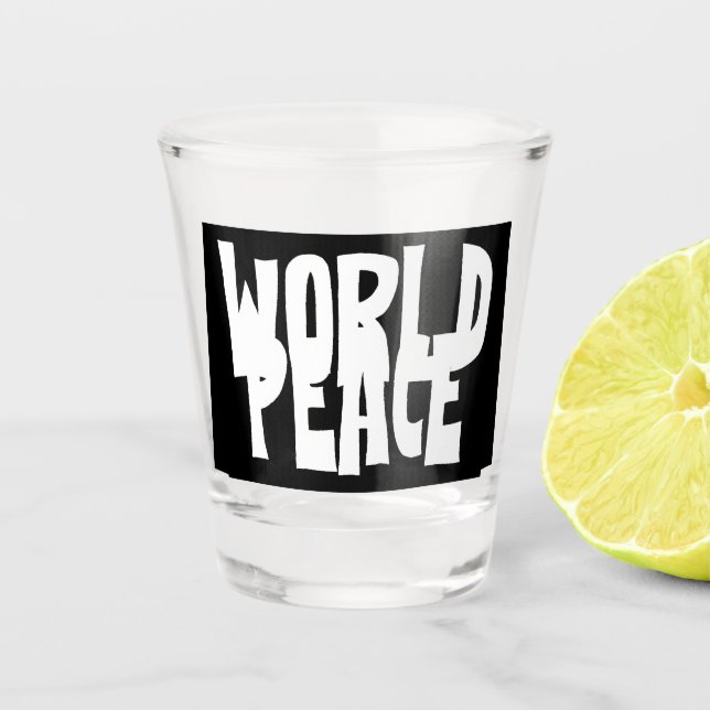 World Peace shot glass (Front)