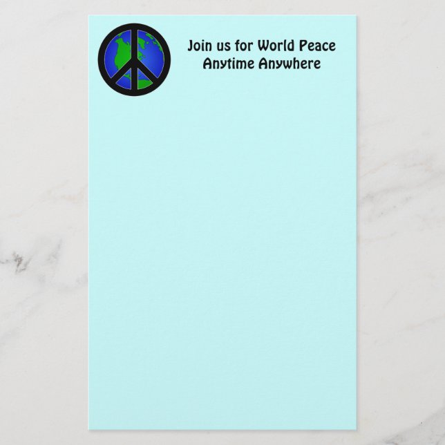 World Peace Stationery (Front)